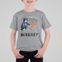 Funny Black Cat Chaos Hanukkah Menorah Gift T Shirt For Kid - Wonder Print Shop