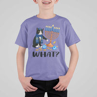 Funny Black Cat Chaos Hanukkah Menorah Gift T Shirt For Kid - Wonder Print Shop