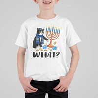 Funny Black Cat Chaos Hanukkah Menorah Gift T Shirt For Kid - Wonder Print Shop