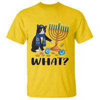 Funny Black Cat Chaos Hanukkah Menorah Gift T Shirt - Wonder Print Shop