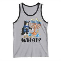 Funny Black Cat Chaos Hanukkah Menorah Gift Tank Top - Wonder Print Shop