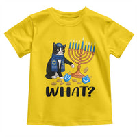 Funny Black Cat Chaos Hanukkah Menorah Gift Toddler T Shirt - Wonder Print Shop