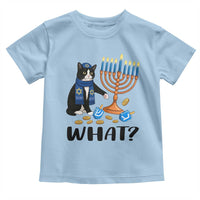 Funny Black Cat Chaos Hanukkah Menorah Gift Toddler T Shirt - Wonder Print Shop