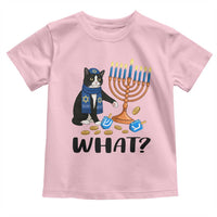 Funny Black Cat Chaos Hanukkah Menorah Gift Toddler T Shirt - Wonder Print Shop