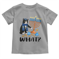Funny Black Cat Chaos Hanukkah Menorah Gift Toddler T Shirt - Wonder Print Shop