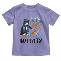 Funny Black Cat Chaos Hanukkah Menorah Gift Toddler T Shirt - Wonder Print Shop