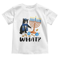 Funny Black Cat Chaos Hanukkah Menorah Gift Toddler T Shirt - Wonder Print Shop
