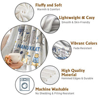 Hanukkat Throw Blanket Funny Cats Hanukkah Festival Of Lights Gift - Wonder Print Shop