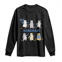 Hanukkat Long Sleeve Shirt Funny Cats Hanukkah Festival Of Lights Gift - Wonder Print Shop