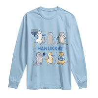 Hanukkat Long Sleeve Shirt Funny Cats Hanukkah Festival Of Lights Gift - Wonder Print Shop