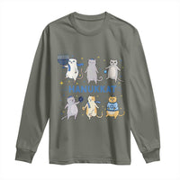Hanukkat Long Sleeve Shirt Funny Cats Hanukkah Festival Of Lights Gift - Wonder Print Shop