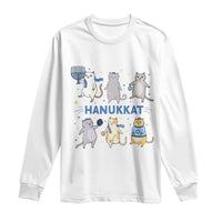 Hanukkat Long Sleeve Shirt Funny Cats Hanukkah Festival Of Lights Gift - Wonder Print Shop