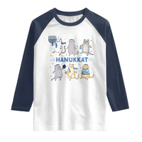 Hanukkat Raglan Shirt Funny Cats Hanukkah Festival Of Lights Gift - Wonder Print Shop