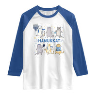 Hanukkat Raglan Shirt Funny Cats Hanukkah Festival Of Lights Gift - Wonder Print Shop