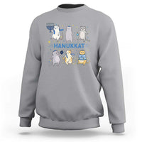 Hanukkat Sweatshirt Funny Cats Hanukkah Festival Of Lights Gift - Wonder Print Shop
