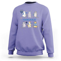 Hanukkat Sweatshirt Funny Cats Hanukkah Festival Of Lights Gift - Wonder Print Shop
