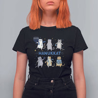 Hanukkat T Shirt For Women Funny Cats Hanukkah Festival Of Lights Gift - Wonder Print Shop
