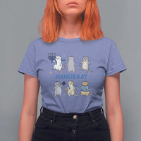Hanukkat T Shirt For Women Funny Cats Hanukkah Festival Of Lights Gift - Wonder Print Shop
