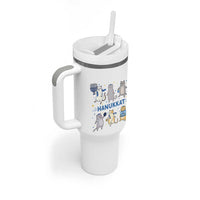 Hanukkat Tumbler With Handle Funny Cats Hanukkah Festival Of Lights Gift - Wonder Print Shop