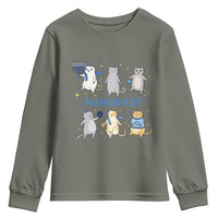 Hanukkat Youth Sweatshirt Funny Cats Hanukkah Festival Of Lights Gift - Wonder Print Shop