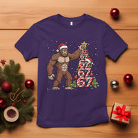 Bigfoot Christmas Tree 67 T Shirt Holiday Six Seven Meme Brainrot Gift - Wonder Print Shop