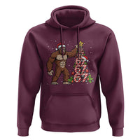 Bigfoot Christmas Tree 67 Hoodie Holiday Six Seven Meme Brainrot Gift - Wonder Print Shop