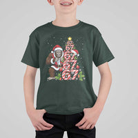 Trending Six Seven Meme Bigfoot Christmas Tree T Shirt For Kid Holiday Gift - Wonder Print Shop