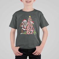 Trending Six Seven Meme Bigfoot Christmas Tree T Shirt For Kid Holiday Gift - Wonder Print Shop