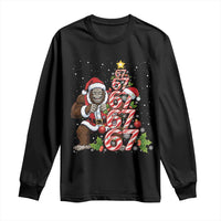 Trending Six Seven Meme Bigfoot Christmas Tree Long Sleeve Shirt Holiday Gift - Wonder Print Shop
