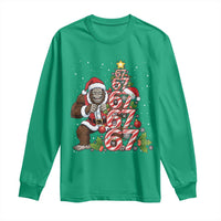 Trending Six Seven Meme Bigfoot Christmas Tree Long Sleeve Shirt Holiday Gift - Wonder Print Shop