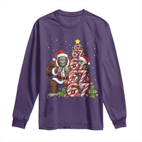 Trending Six Seven Meme Bigfoot Christmas Tree Long Sleeve Shirt Holiday Gift - Wonder Print Shop