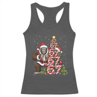 Trending Six Seven Meme Bigfoot Christmas Tree Racerback Tank Top Holiday Gift - Wonder Print Shop