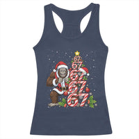 Trending Six Seven Meme Bigfoot Christmas Tree Racerback Tank Top Holiday Gift - Wonder Print Shop