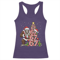 Trending Six Seven Meme Bigfoot Christmas Tree Racerback Tank Top Holiday Gift - Wonder Print Shop