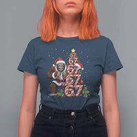 Trending Six Seven Meme Bigfoot Christmas Tree T Shirt For Women Holiday Gift - Wonder Print Shop