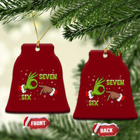 Funny Green And Bigfoot Six Seven Meme Ceramic Ornament Christmas Trend Gift - Wonder Print Shop