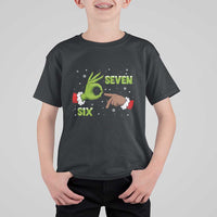 Funny Green And Bigfoot Six Seven Meme T Shirt For Kid Christmas Trend Gift - Wonder Print Shop