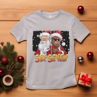 Six Seven Meme Santa Bigfoot T Shirt 67 Viral Gen Alpha Slang Christmas Gift - Wonder Print Shop