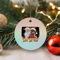 Six Seven Meme Santa Bigfoot Ceramic Ornament 67 Viral Gen Alpha Slang Christmas Gift - Wonder Print Shop