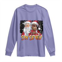 Six Seven Meme Santa Bigfoot Long Sleeve Shirt 67 Viral Gen Alpha Slang Christmas Gift - Wonder Print Shop