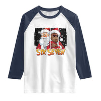 Six Seven Meme Santa Bigfoot Raglan Shirt 67 Viral Gen Alpha Slang Christmas Gift - Wonder Print Shop