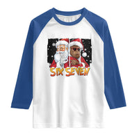 Six Seven Meme Santa Bigfoot Raglan Shirt 67 Viral Gen Alpha Slang Christmas Gift - Wonder Print Shop