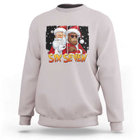 Six Seven Meme Santa Bigfoot Sweatshirt 67 Viral Gen Alpha Slang Christmas Gift - Wonder Print Shop