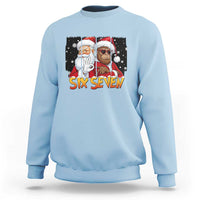 Six Seven Meme Santa Bigfoot Sweatshirt 67 Viral Gen Alpha Slang Christmas Gift - Wonder Print Shop
