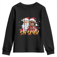 Six Seven Meme Santa Bigfoot Youth Sweatshirt 67 Viral Gen Alpha Slang Christmas Gift - Wonder Print Shop