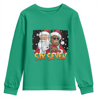Six Seven Meme Santa Bigfoot Youth Sweatshirt 67 Viral Gen Alpha Slang Christmas Gift - Wonder Print Shop