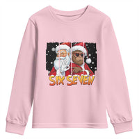 Six Seven Meme Santa Bigfoot Youth Sweatshirt 67 Viral Gen Alpha Slang Christmas Gift - Wonder Print Shop