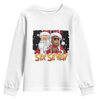 Six Seven Meme Santa Bigfoot Youth Sweatshirt 67 Viral Gen Alpha Slang Christmas Gift - Wonder Print Shop