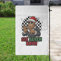 Biker Santa Six Seven Bruh Garden Flag Christmas Gift For Gen Z - Wonder Print Shop