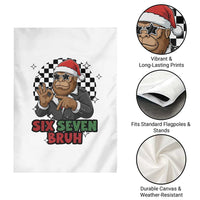 Biker Santa Six Seven Bruh Garden Flag Christmas Gift For Gen Z - Wonder Print Shop